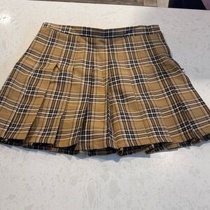 Wild Fable Tan Plaid Mini Skirt